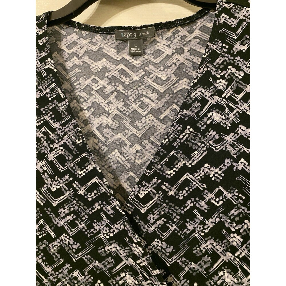 Apt 9 Gray Blk Multicolor Print Stretch Career Fa… - image 5
